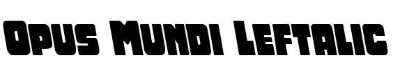 Opus Mundi Leftalic Font Image