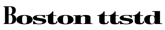 Boston ttstd Font Image