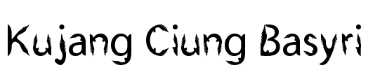 Kujang Ciung Basyri Font Image