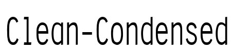 Clean-Condensed Font Image