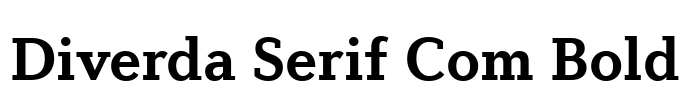 Diverda Serif Com Bold