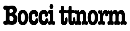 Bocci ttnorm Font Image