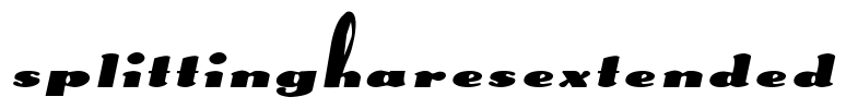 SplittingHaresExtended Font Image