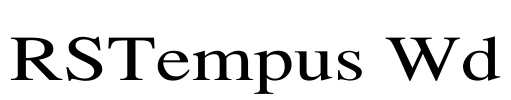 RSTempus Wd Font Image
