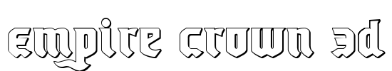 Empire Crown 3D Font Image
