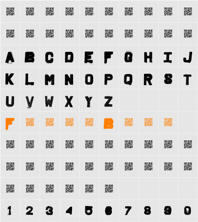 FridgeLetters Character Map