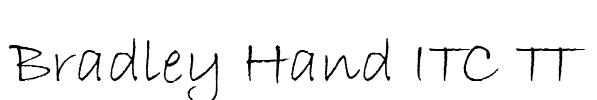 Bradley Hand ITC TT Font Image