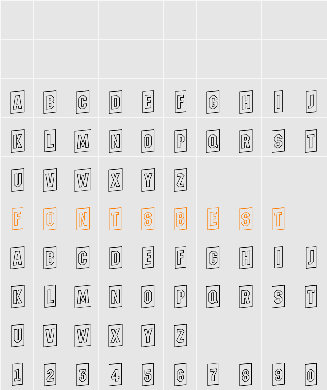 a_MeccanoCmOtlUp Character Map