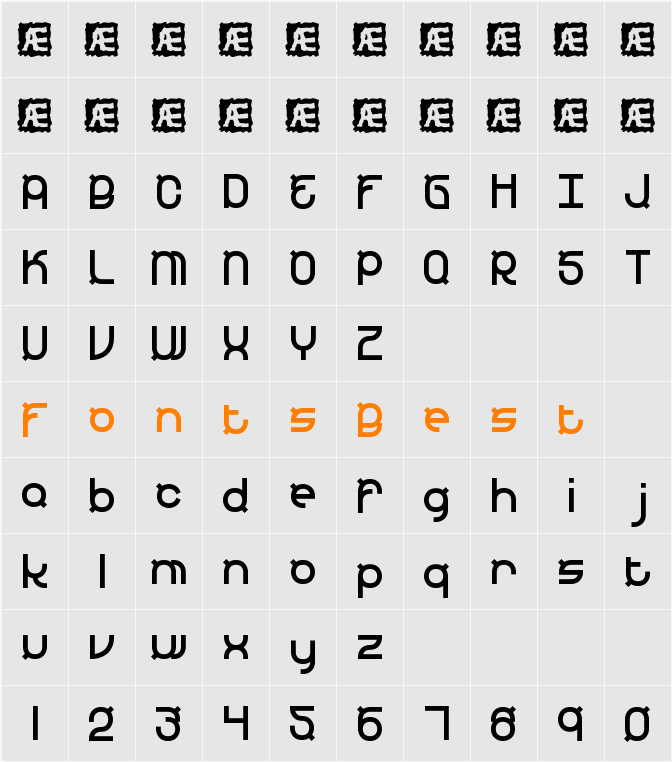Yearend BRK Character Map