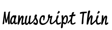 Manuscript Thin Font Image