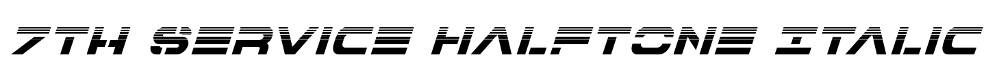 7th Service Halftone Italic