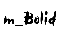 m_Bolid Font Image