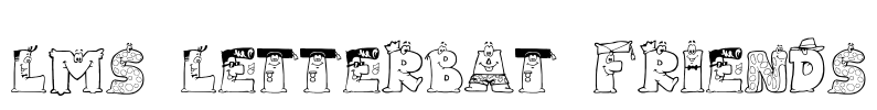 LMS Letterbat Friends Font Image