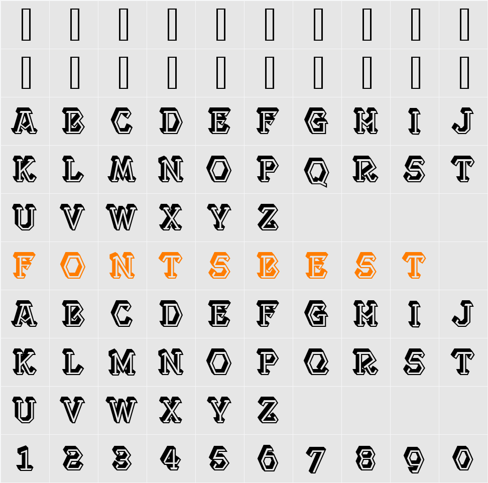 Project3000 Character Map