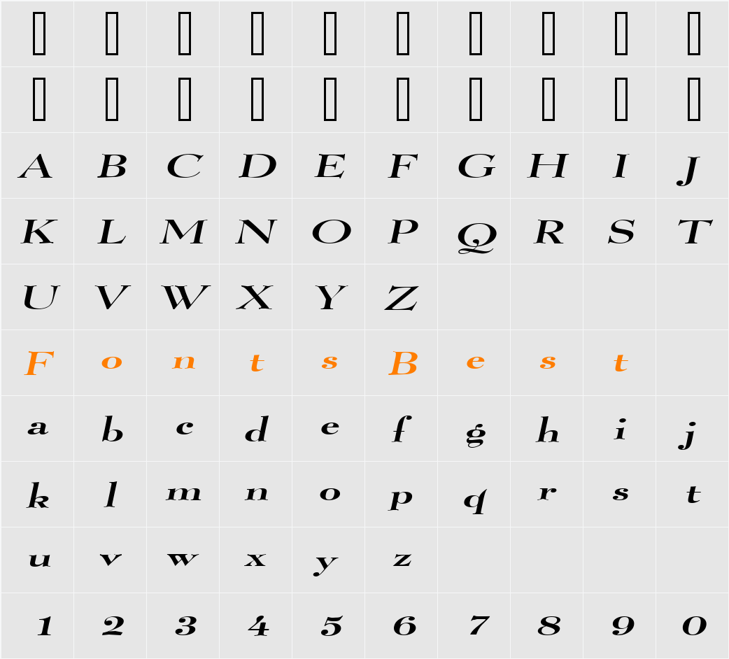 Luciano Extended Character Map