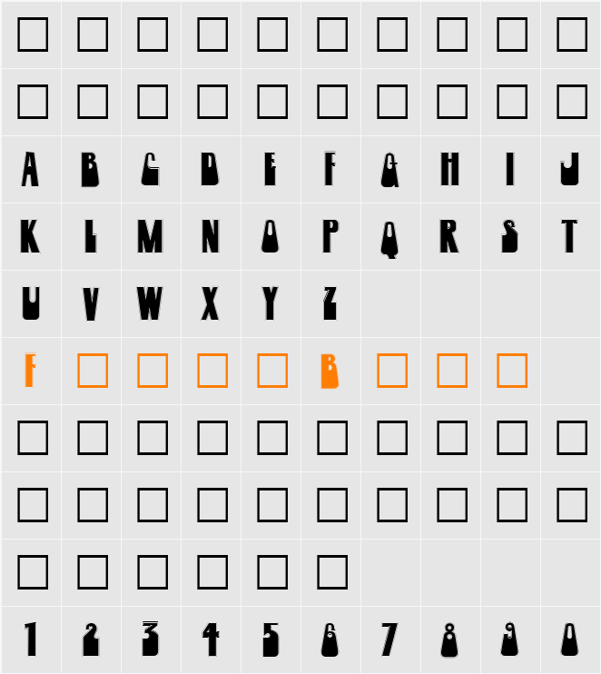 Limousine Character Map