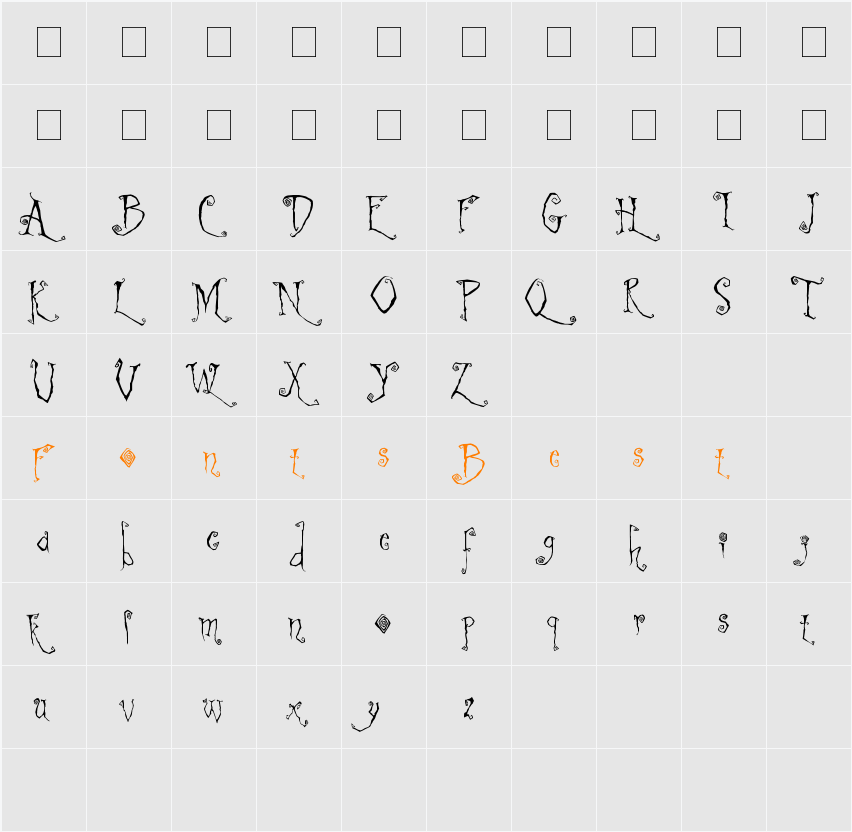 Latchboy Character Map