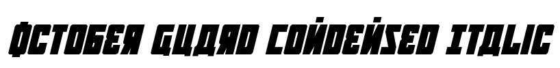 October Guard Condensed Italic