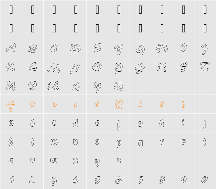 StentorTOu1 Character Map