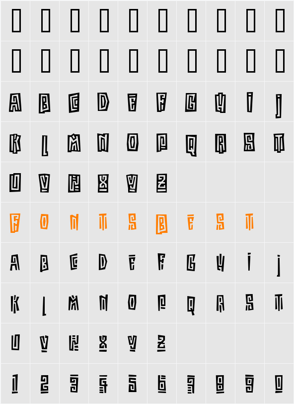 KokoaITC TT Character Map