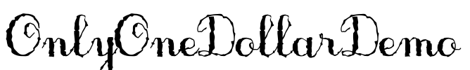OnlyOneDollarDemo Font Image