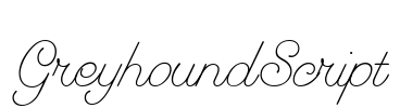 GreyhoundScript Font Image
