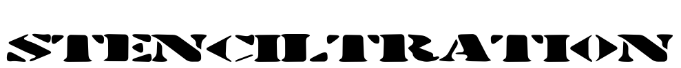 Stenciltration Font Image