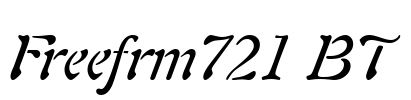 Freefrm721 BT Font Image