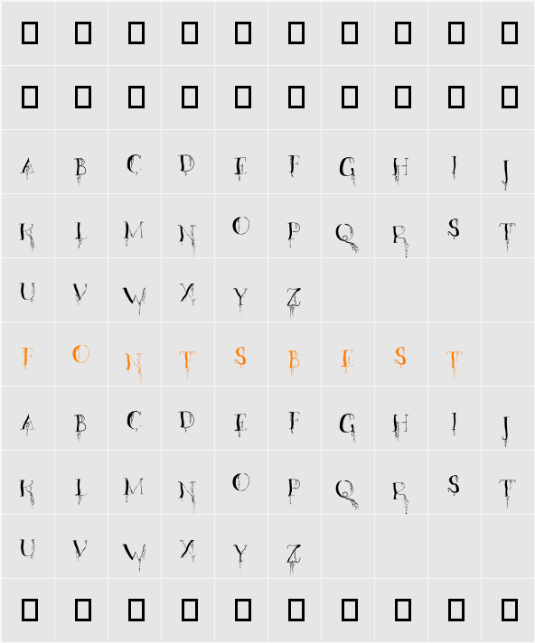 Organic Fear Character Map
