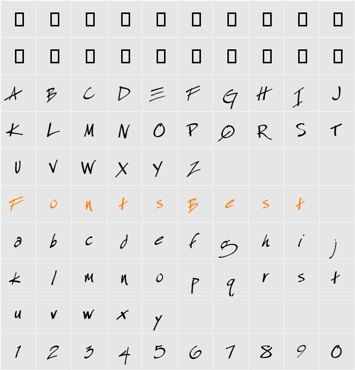 Especial Kay Demo Character Map