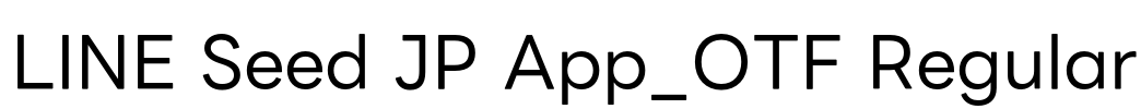 LINE Seed JP App_OTF Regular Font Image