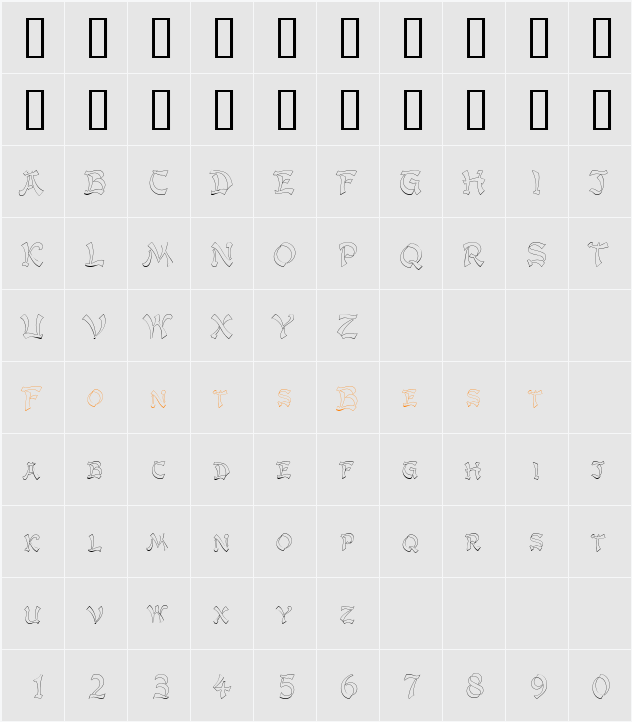 GengisKahnOutline Character Map