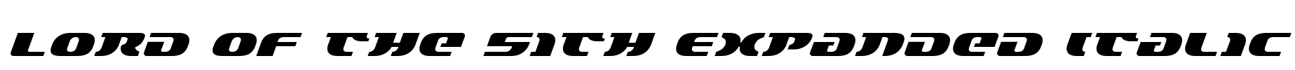 Lord of the Sith Expanded Italic