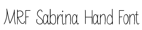 MRF Sabrina Hand Font Font Image