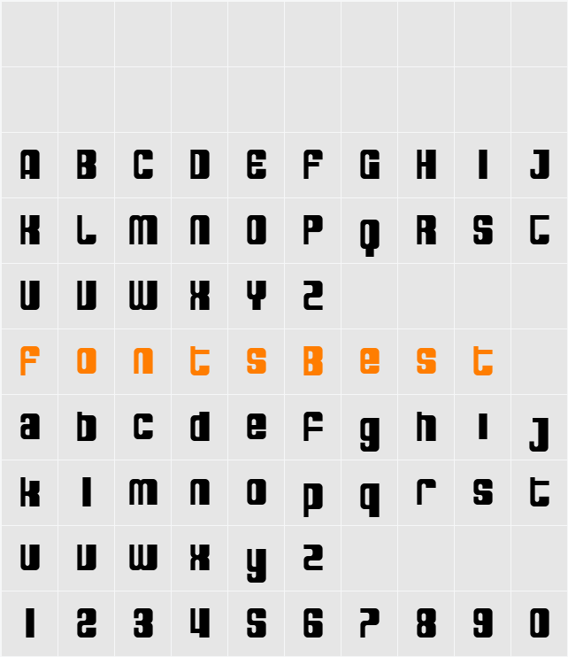 SF DecoTechno Character Map
