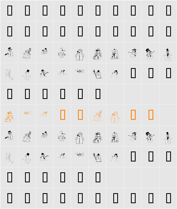 KR Snow People Character Map