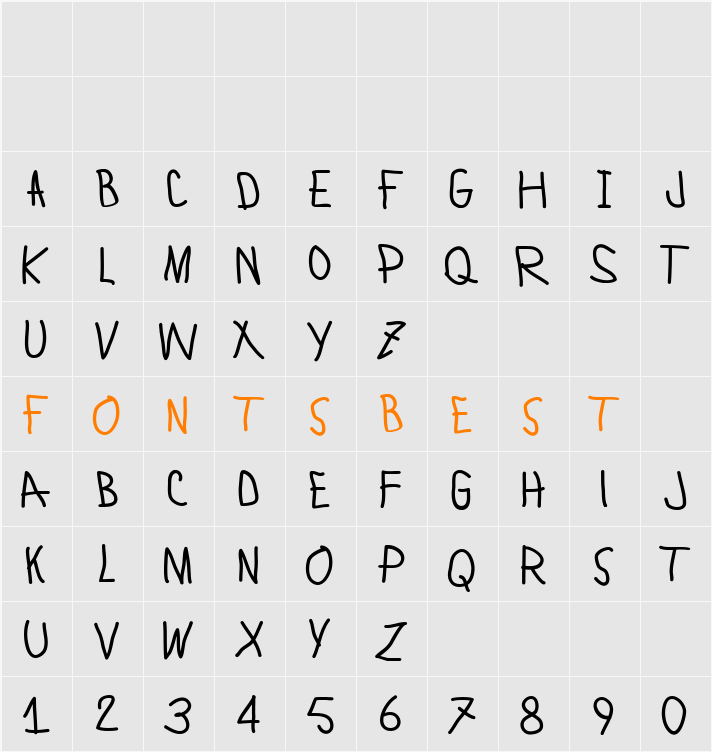 Lamiar Bold Character Map
