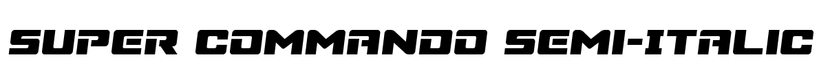 Super Commando Semi-Italic Font Image