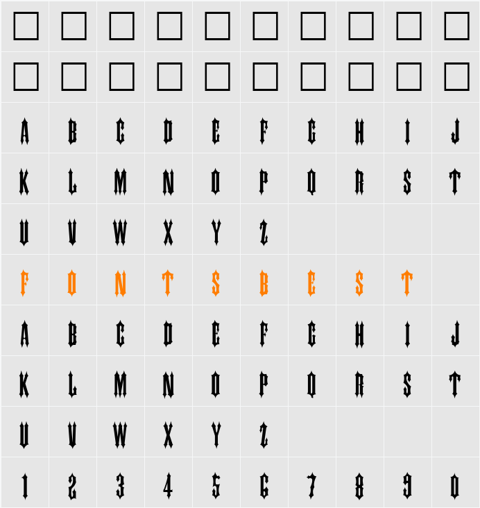 INGRAM Character Map