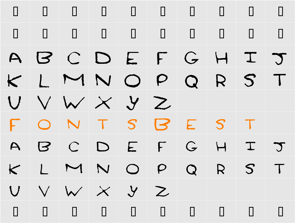 Krust Character Map