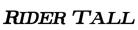 Rider Tall Font Image