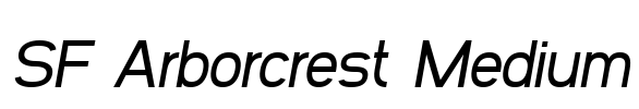SF Arborcrest Medium Font Image