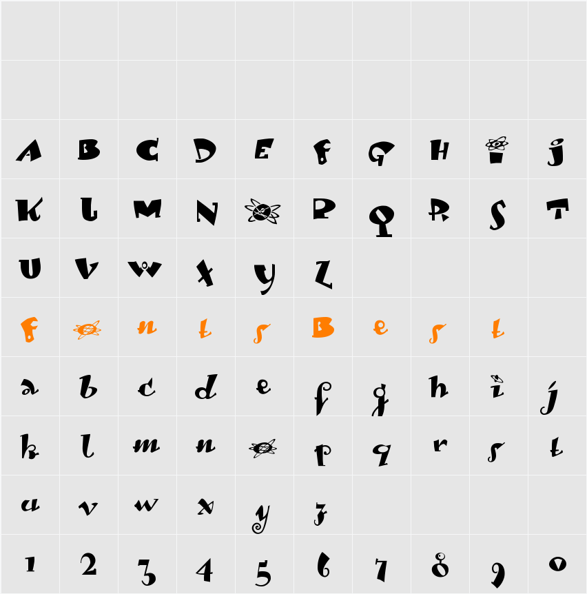 LambadaDexter Character Map