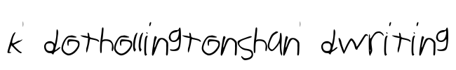 kdothollingtonshandwriting