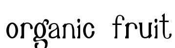 Organic Fruit Font Image