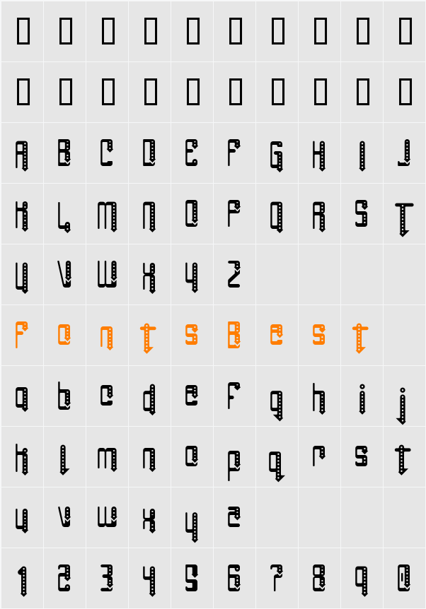 398-CAI978 Character Map