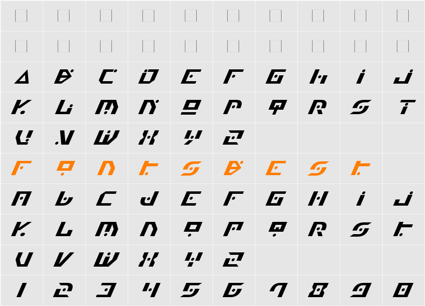 Generation Nth Italic Character Map
