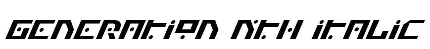 Generation Nth Italic Font Image