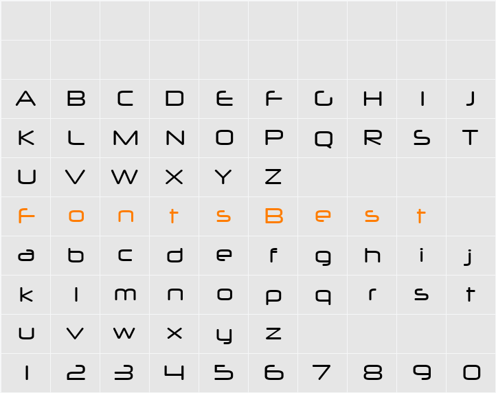 Neuropol X Character Map