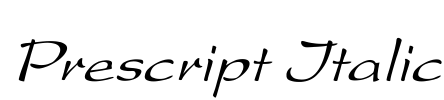 Prescript Italic